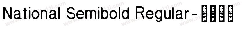 National Semibold Regular字体转换